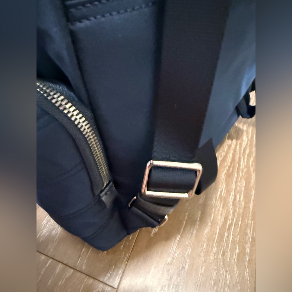 Tumi Navy Quilted Backpack with Gold Hardware - Picture 12 of 14